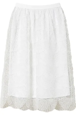 Twin-Set Embroidered organza skirt