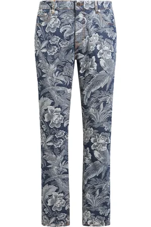 Etro Jacquard straight-leg jeans