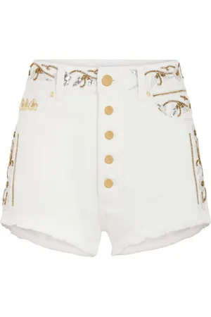 Paco rabanne Embroidered denim shorts
