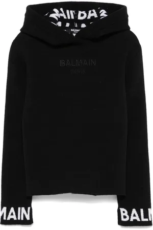 Balmain Logo-jacquard hoodie