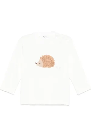 Il gufo Hedgehog-appliqué T-shirt