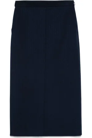 Twin-Set Lurex pinstripe midi skirt