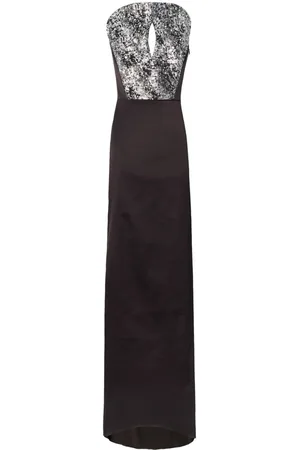 GENNY Rhinestone-embellished maxi dress