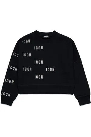 Dsquared2 Icon-rhinestone cotton sweatshirt