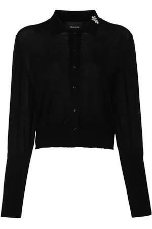 Simone Rocha Crystal-embellished polo cardigan
