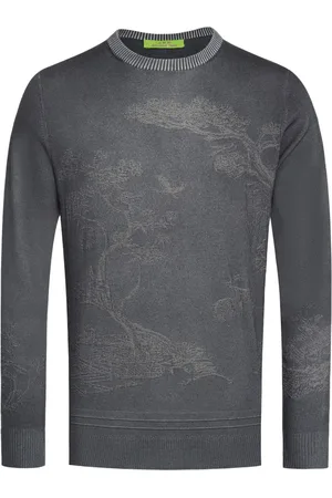 SHANGHAI TANG Spray-effect jacquard jumper
