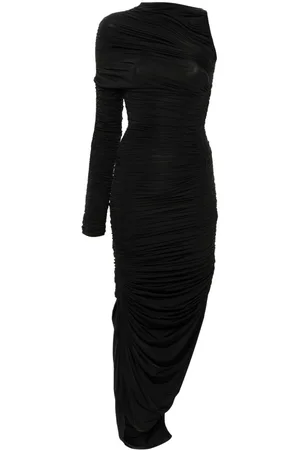 MUGLER Ruched asymmetrical dress