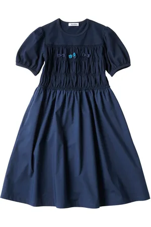Familiar Smocked cotton midi dress
