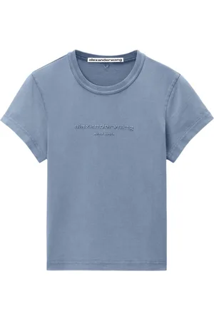 Alexander Wang Logo-appliqué shrunken T-shirt