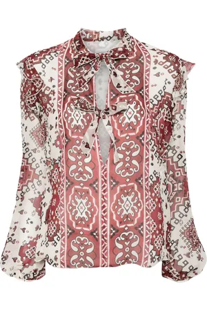 Giambattista Valli Graphic-print silk blouse