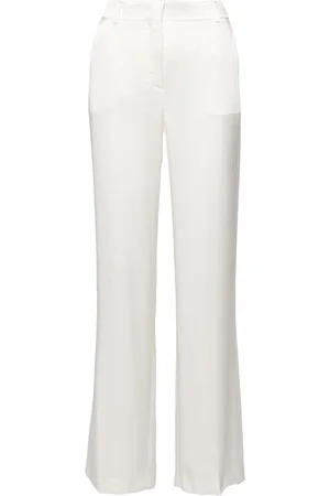 Alberta Ferretti Satin straight-leg trousers