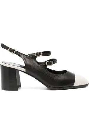 Carel 60mm Papaya slingback pumps