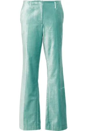 FORTE FORTE Straight-leg velour trousers