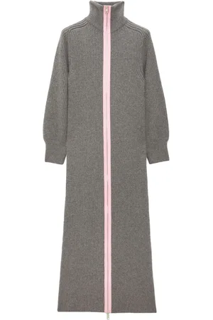 Msgm Contrasting-trim midi dress