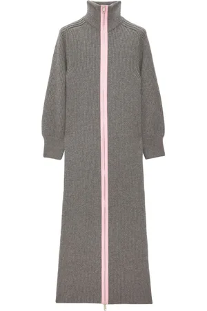Msgm High-neck ribbed maxi dress