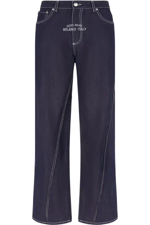 GCDS Raw wide-leg jeans