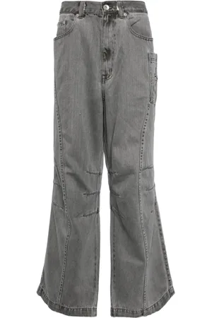 FIVE CM Panelled straight-leg jeans