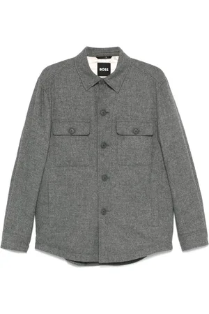 HUGO BOSS Brushed flannel shirt jacket