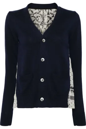 SACAI Pattern knit print cardigan