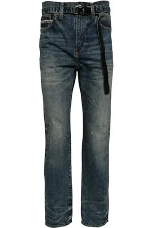 SACAI Washed slim-fit jeans