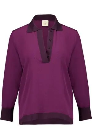 Paula V-neck silk blouse
