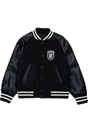 Dsquared2 Contrasting-fabric sleeves bomber jacket