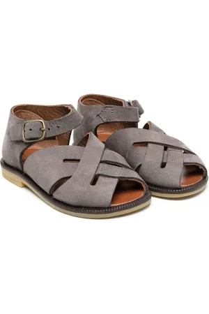 PèPè Crossover-strap leather sandals