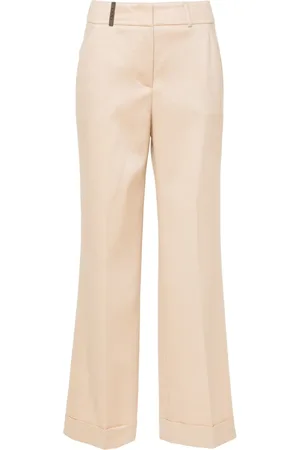 PESERICO SIGN Straight-leg flannel trousers