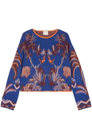 FORTE FORTE Nature-motif brushed jumper