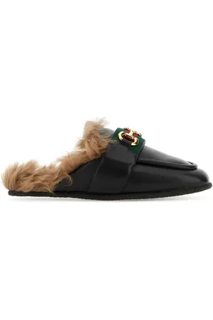 Gucci Horsebit-detail leather slippers
