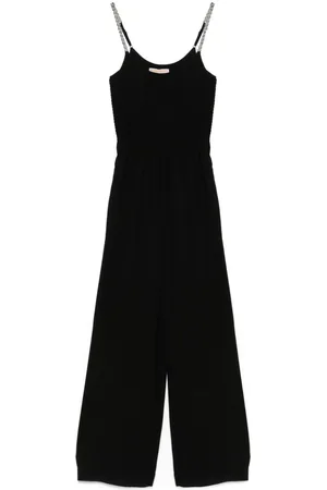 Michael Kors Smocked chain-detail jumpsuit