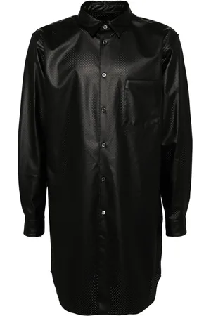 Comme des Garçons Perforated faux-leather shirt