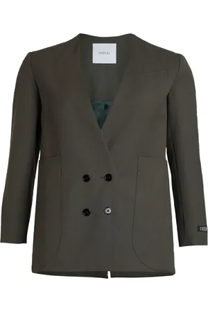 Patou Collarless double-breasted blazer