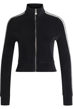 HUGO BOSS Zip-up velvet cardigan
