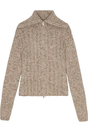 Ganni Spread-collar cardigan