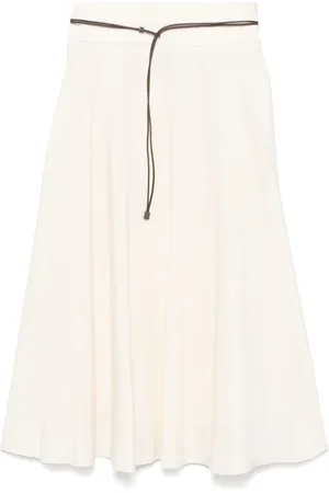 PESERICO SIGN Belted midi skirt