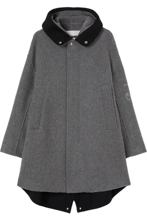 Jil Sander JW-print hooded parka coat
