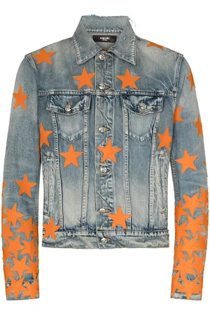 AMIRI CHEMIST STAR TRUCKER Clay Indigo Denim Jackets " "