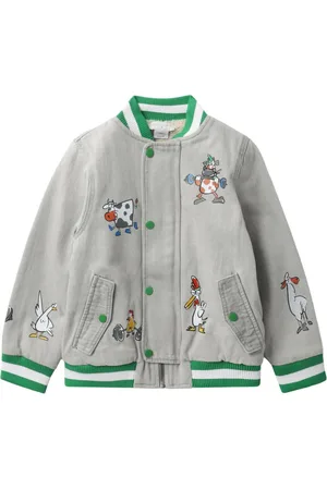 Stella McCartney Farmyard-appliqué bomber jacket