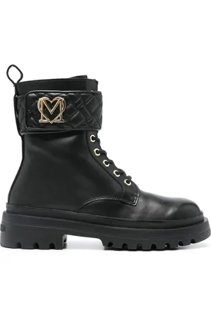 Moschino Leather combat boots