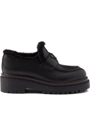 Prada Shearling leather loafers