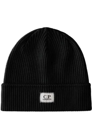 C.P. Company Logo-patch cotton beanie