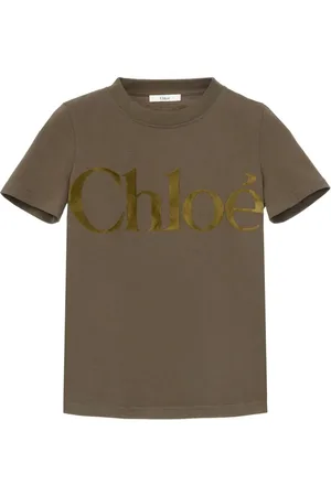 Chloé Flocked-logo T-shirt