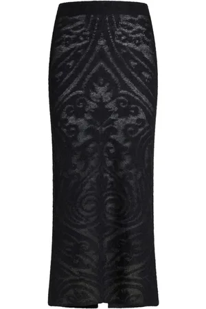 Etro Knitted jacquard midi skirt