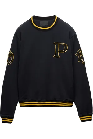 Prada Logo-patch cotton sweatshirt