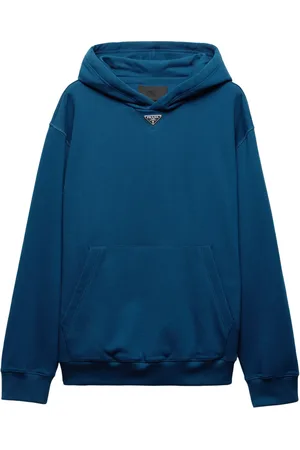 Prada Enamel-logo cotton hoodie