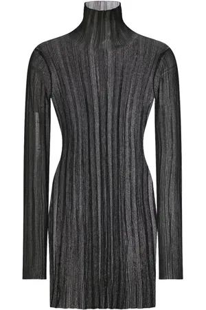 ROSETTA GETTY Sheer plissé dress