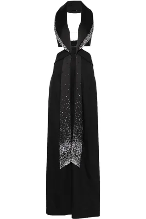 GENNY Crystal-embellished maxi dress