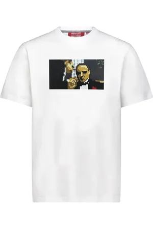 MOSTLY HEARD RARELY SEEN The godfather 8-bit appliqu?? cotton t-shirt