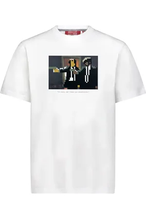 MOSTLY HEARD RARELY SEEN Broken concentration 8-bit appliqu?? cotton t-shirt
